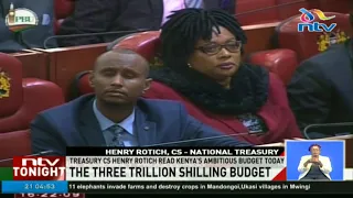 Treasury CS Henry Rotich read Kenya's ambitious budget