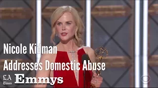 Nicole Kidman Addresses Domestic Abuse In Emmy Speech | Los Angeles Times