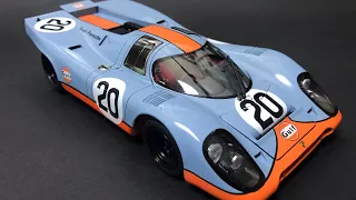 Building 1/24 PORSCHE 917K LE MANS 1:24 scale Fujimi super racing car miniature plamodel full video