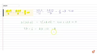 `(3t-2)/4-(2t+3)/3=2/3-t`