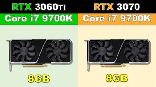 RTX 3060 Ti vs RTX 3070 with Core i7 9700K 2020's Games Benchmarks