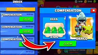 😱 NO WAY! 🤯 COMPENSATION 100 MONSTER EGGS AND FREE DRACO?! 🥚 BRAWL STARS FREE GIFTS!! 🔥🎉