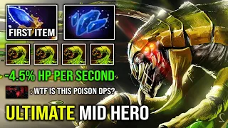 How to Carry Mid Venomancer Against SF with 1st Item Scepter -4.5% HP Per Second Poison Nova Dota 2