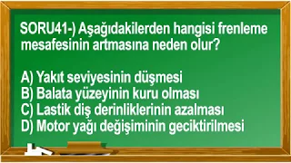 10 Şubat 2018 Ehliyet Sınav Soruları - Meb Ehliyet TV