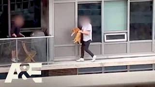 Man RISKS HIS LIFE to Rescue Cat From 6th Floor Balcony | Neighborhood Wars | A&E