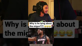 Why is LeBron Lying about the Migos ?!?! 😂😭😂￼#lebronjames #migos #takeoff