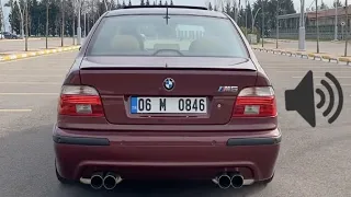 BMW E39 M5 Eisennmann Race Exhaust Sounds: Cold Start, Revs and Flyby