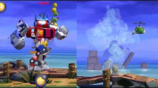 Angry Birds Transformers 😳 INVISIBILITY TRICK 😳  Optimus Maximus