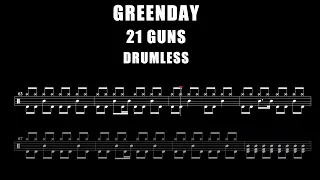 Greenday - 21 Guns - Drumless (with scrolling drum sheet)