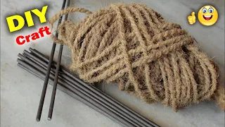 DIY Craft Idea Out of Coconut Rope || Handmade craft || Easy and Fast Doormat Making at Home