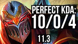 ZED vs CASSIOPEIA (MID) | 10/0/4, Legendary, 600+ games | EUW Diamond | v11.3