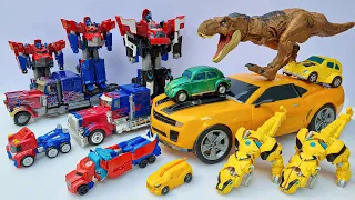 New TRANSFORMERS Leader Movie: OPTIMUS PRIME, BUMBLEBEE, DINOSAUR REX Stopmotion - TRAIN JCB Cartoon