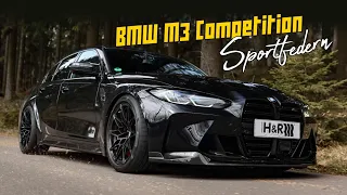 4K - BMW M3 Competition G80 2021 - M Performance Carbon - Sportfedern ≡ H&R