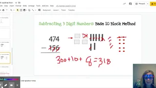 3 digit subtraction - Google Slides