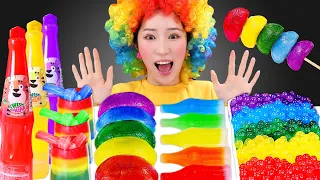 🌈무지개 디저트 먹방🌈 Rainbow Dessert Mukbang JiniYum 지니얌 먹방