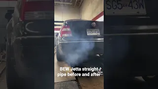 MK4 BEW Jetta Straight Pipe Before And After