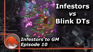 StarCraft 2: Blink Dark Templars Basetrading vs Infestors!