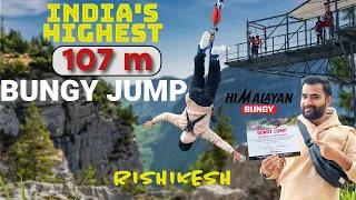 I DID INDIA'S HIGHEST BUNGY JUMP 107 Meters 😱 - |RISHIKESH| Vlog #2 @himalayanbungy