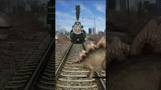 porcupine & train accident 😱 | Real Hero Vfx | #shorts #youtubeshorts #train #animals