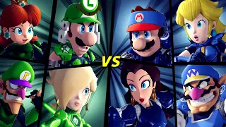 Mario Strikers: Battle League - Team Luigi vs. Team Mario (Hard CPU)