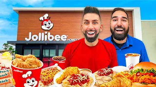 Trying JOLLIBEE For the First Time!  MUKBANG - FRIED CHICKEN, ADOBO RICE, AND MORE!