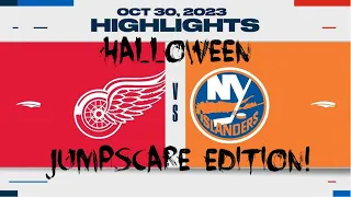Red Wings @ Islanders 10/30 | NHL Highlights 2023 Mike Babcock Jumpscare Edition
