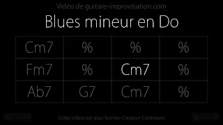 Blues en Do mineur (90 bpm) : Backing track (The Thrill is Gone)