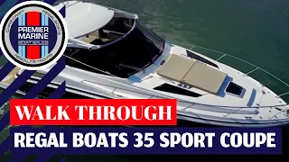 REGAL 35 SPORT COUPE WALKTHROUGH- BOAT FOR SALE- AVAILABLE NOW BY PREMIER MARINE BOAT SALES SYDNEY