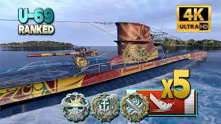 Submarine U-69 in Ranked, 5 ships destroyed - World of Warships