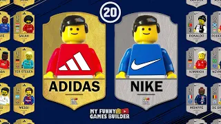 Team ADIDAS VS Team NIKE in Lego • FIFA 20 All Stars in Lego Football Film