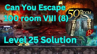 Can you escape the 100 room 8 Level 25 Solution