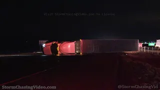 Colorado Springs, CO - Extremely High Winds Tip Over Semi - 12/1/2022