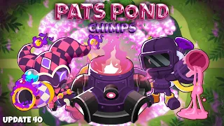 Pat's Pond CHIMPS Black Border Guide ft. The Incredible Pink Fire & Super Glue! (BTD6)