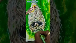 Acrylic Weaver Nest bird painting...... #Shorts