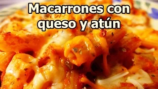 MACARRONES CON QUESO Y ATUN - recetas de cocina faciles rapidas y economicas de hacer en casa