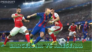 Pro Evolution Soccer 2017 | Barcelona vs Arsenal 5-0 Gameplay