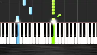 Skyrim Theme - EASY Piano Tutorial 50% Speed - Synthesia