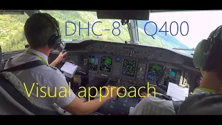 DHC-8 Q400 visual approach