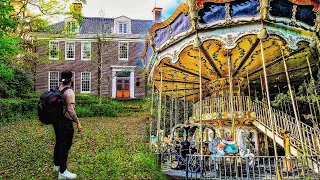 ABANDONED MILLIONAIRE FAIRYTALE MANSION He Built A THEME PARK For His Wife Everything left Behind!