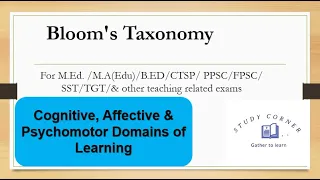 Bloom's Taxonomy with explanation and Solved MCQs FPSC ||SST|| TGT|| Lecturer || -2020