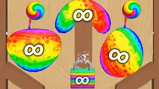 Blob Merge 3d ( Rainbow 🌈) vs laser bubbles - 2048 ball Gameplay New part #11