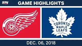 NHL Highlights | Red Wings vs. Maple Leafs - Dec 6, 2018