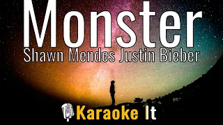 Monster - Shawn Mendes, Justin Bieber (Karaoke Version) 4K