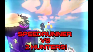 Speedrunner VS 2 Hunters.. (Roblox Bedwars)