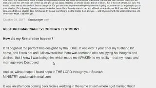 Restored Marriage Testimony "Restored in Grace"