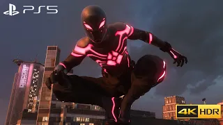 Marvel Spidermen 2 (PS5) Miles Brooklyn Red Suit Free Roam Gameplay (4K HDR + RAY TRACING)