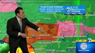 Flash flood warning issued for parts of LA, Ventura counties