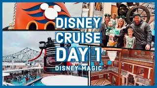 Disney Cruise Vlog Day 1 // Embarkation Day // TWO stateroom Tours // Rapunzel's Royal Table