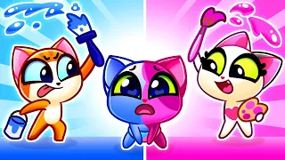 💗 Pink VS Blue Challenge 💙 Where Is My Favorite Color Song 😻 Purrfect Kids Songs & Nursery Rhymes 🎵