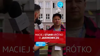 Maciej Stuhr KRÓTKO o JAKIMOWICZU. Co aktor sądzi o "ekspercie" TVP ? #shorts